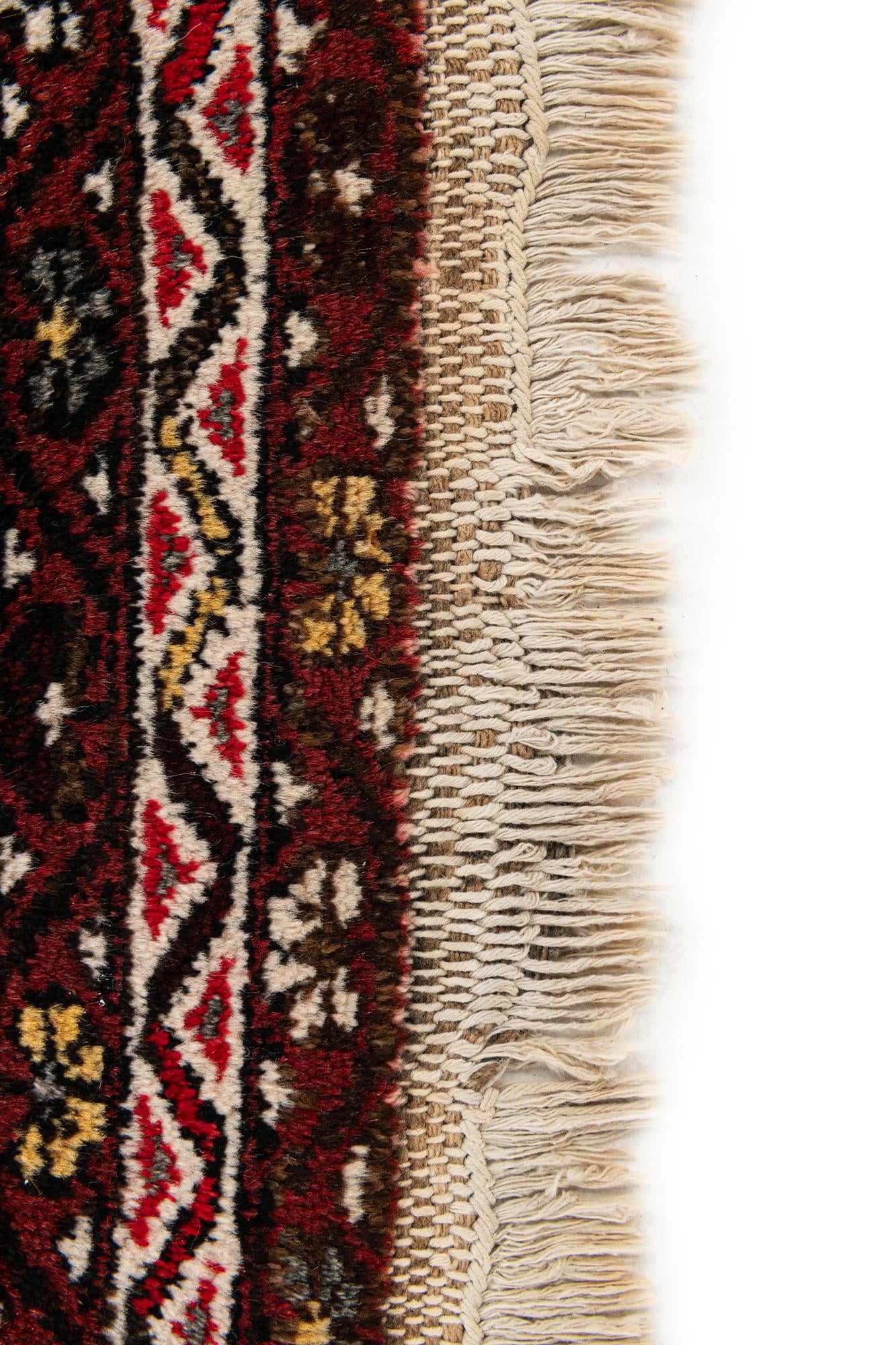 4' 1 x 6' 5 Hand Knotted Anatolian Oriental Wool Rug