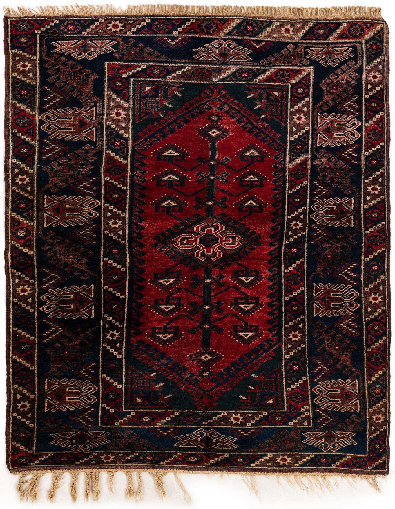 4' x 6' Hand Knotted Anatolian Wool Rug