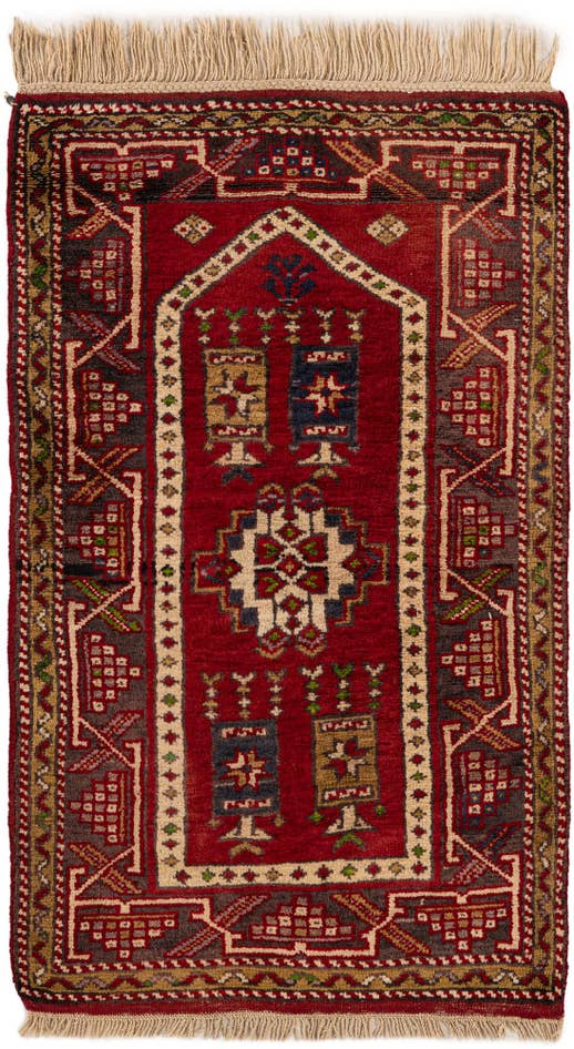 Detail image of 2' 8 x 4' 7 Hand Knotted Anatolian Wool Rug