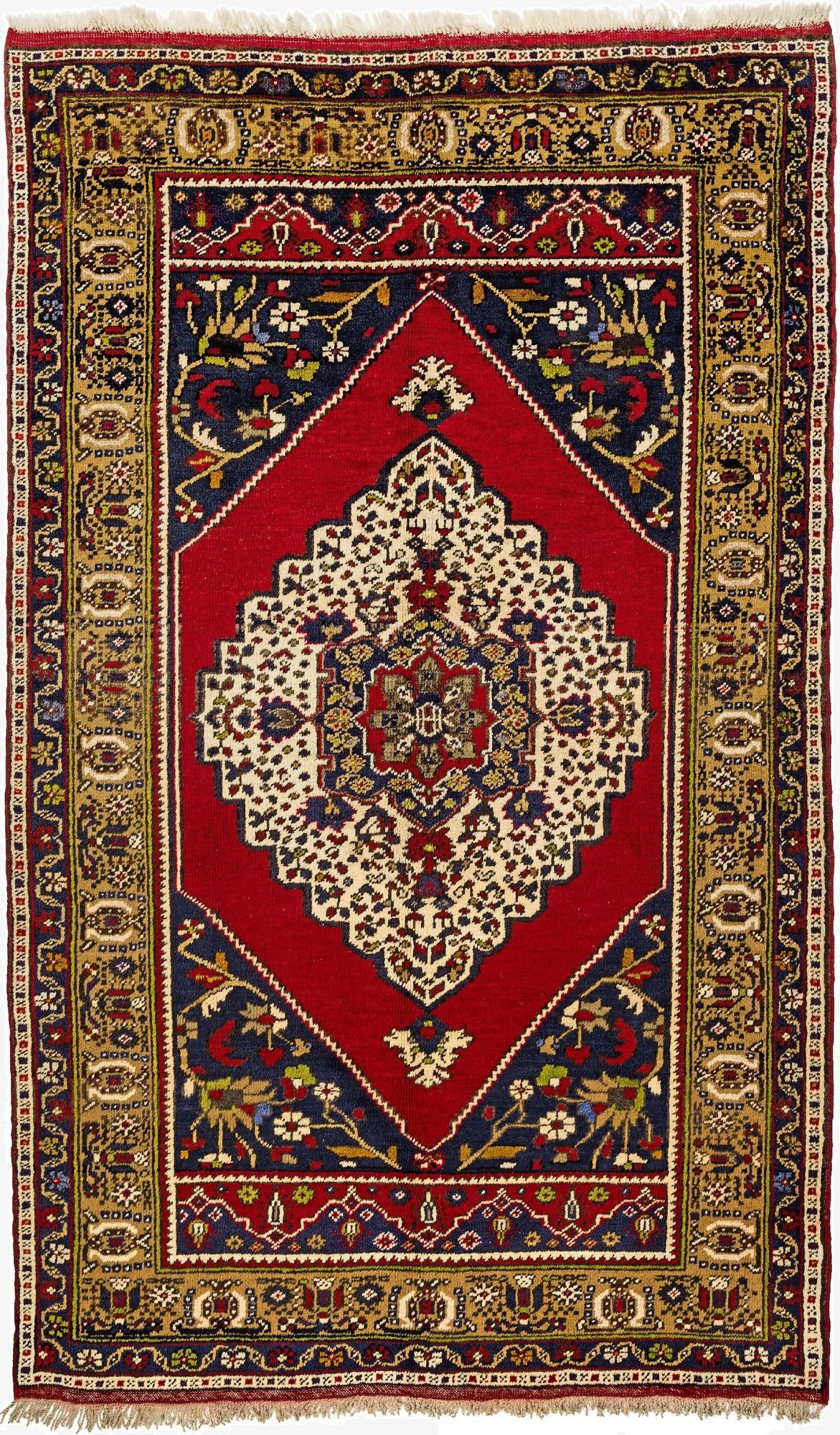 4' 4 x 7' 3  Hand Knotted Anatolian Wool Rug