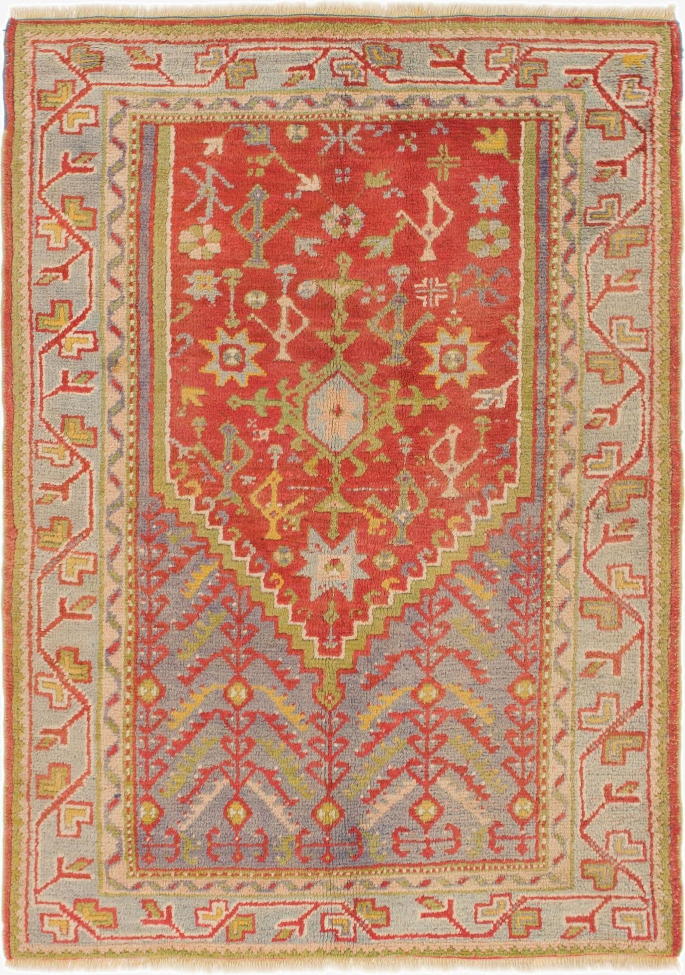 4' 5 x 6' 4  Hand Knotted Anatolian Wool Rug