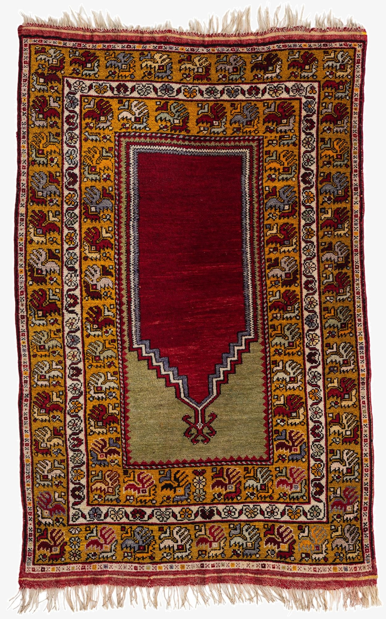 3' 3 x 5' 2  Hand Knotted Anatolian Wool Rug