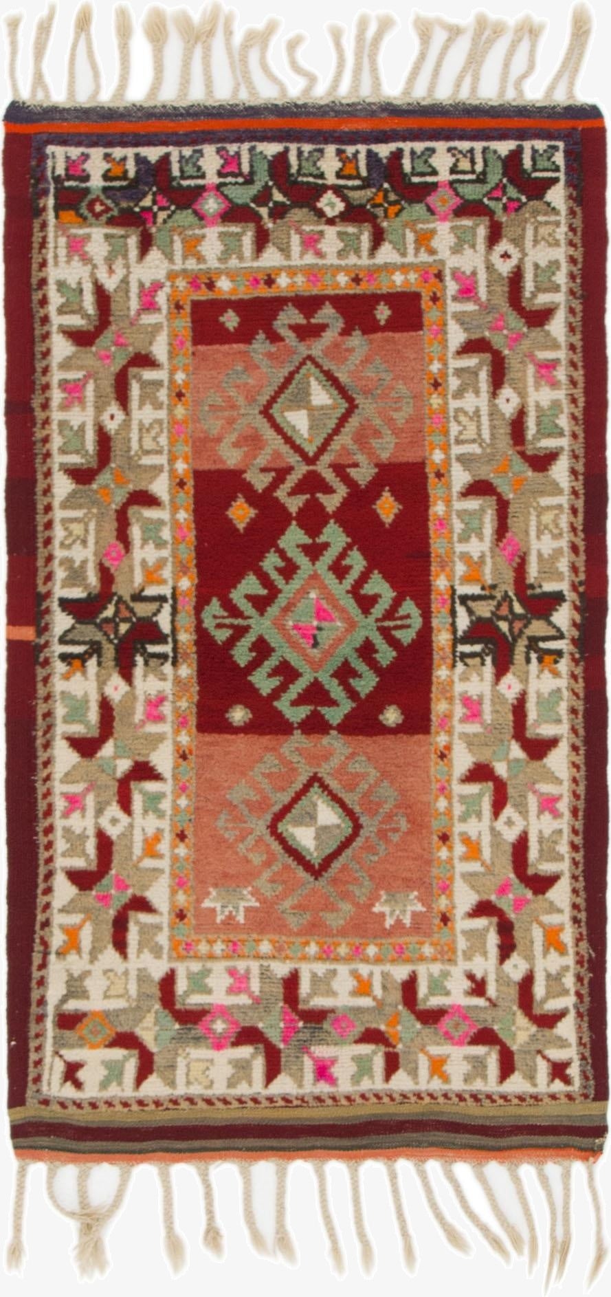 2' 3 x 3' 10  Hand Knotted Anatolian Wool Rug
