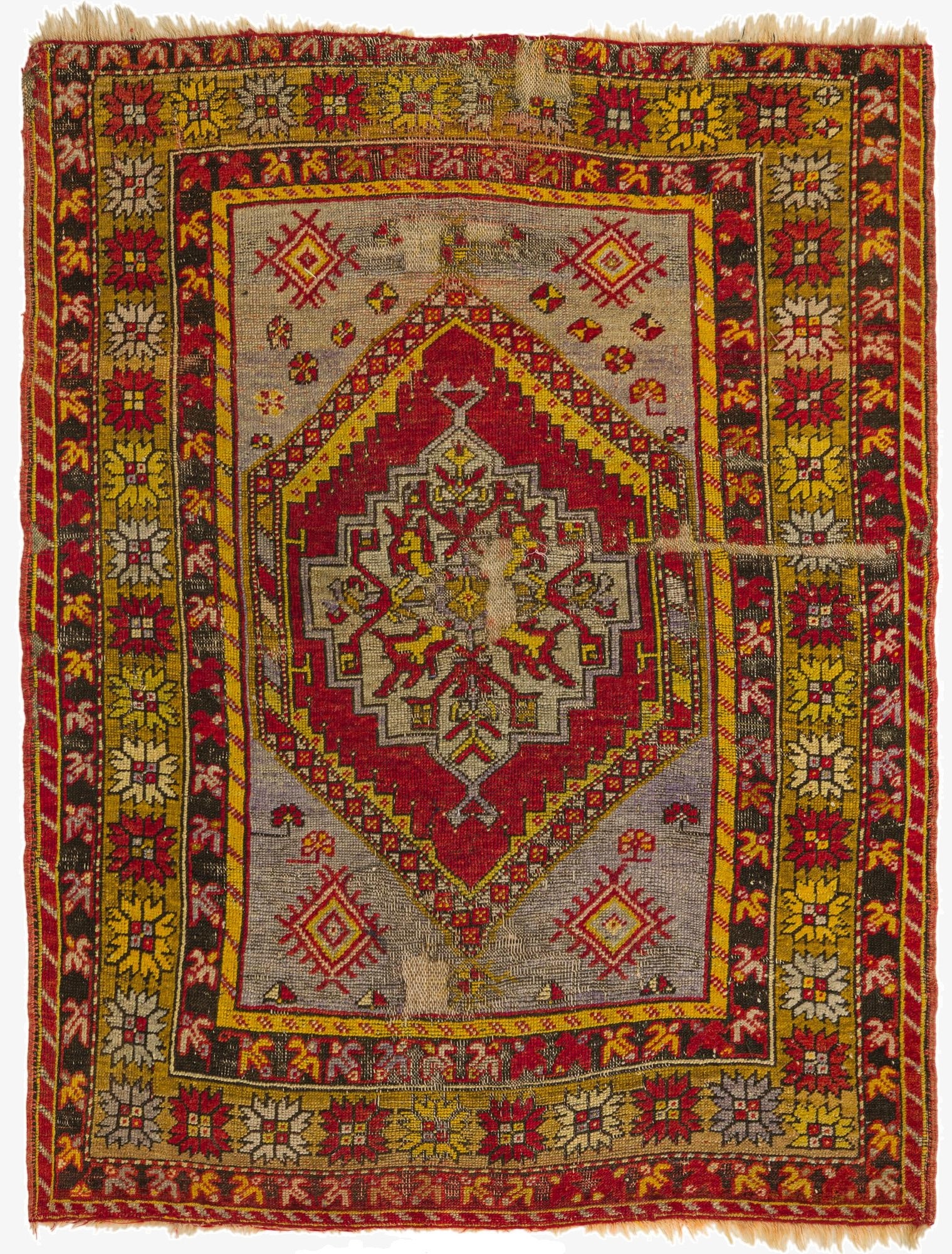 3' 8 x 4' 7  Hand Knotted Anatolian Wool Rug