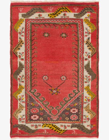 3' x 4' 7 Hand Knotted Anatolian Wool Rug