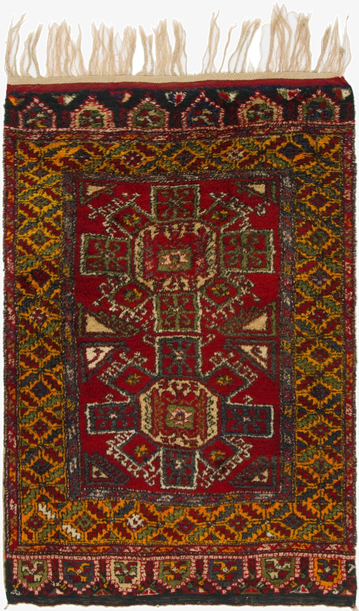 4' 2 x 6' 10  Hand Knotted Anatolian Wool Rug