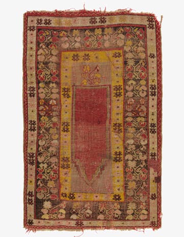 3' 3 x 5' 1 Hand Knotted Anatolian Oriental Wool Rug