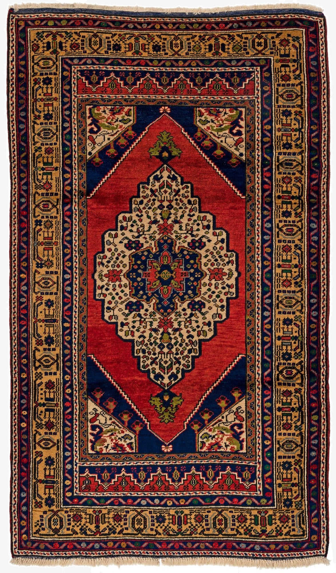 3' 7 x 6' 3  Hand Knotted Anatolian Wool Rug