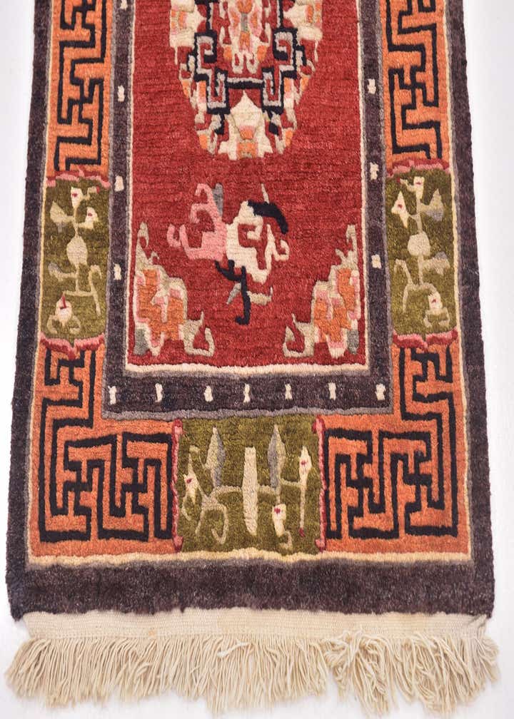 2' x 2' 9 Hand Knotted Antique Finish Wool Rug