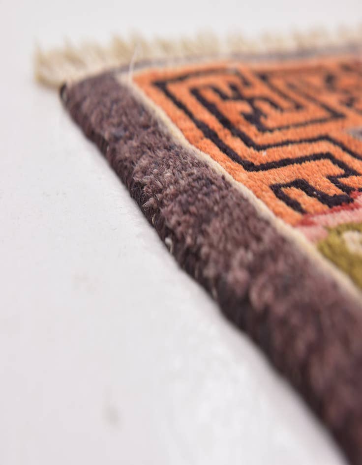 Detail image of 2' x 2' 9 Hand Knotted Antique Finish Wool Rug