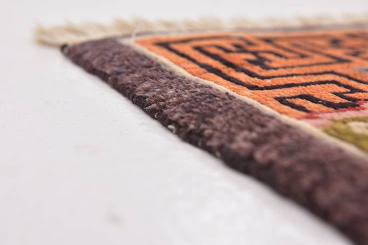 Detail image of 2' x 2' 9 Hand Knotted Antique Finish Wool Rug