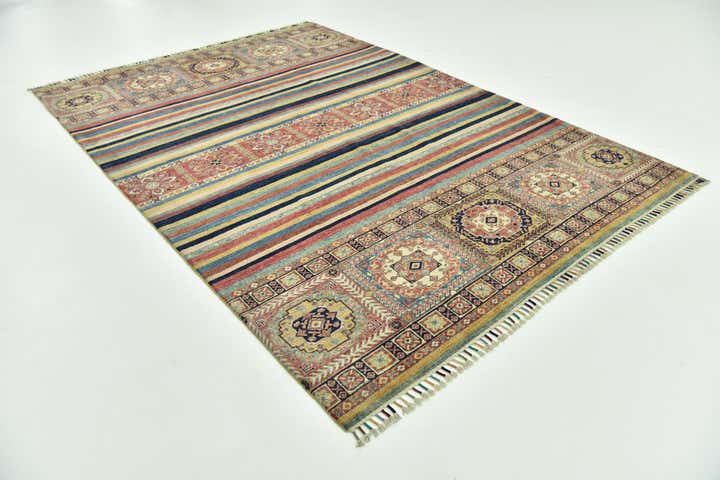 6' 8 x 9' 7 Hand Knotted Ariana Ziegler Wool Rug