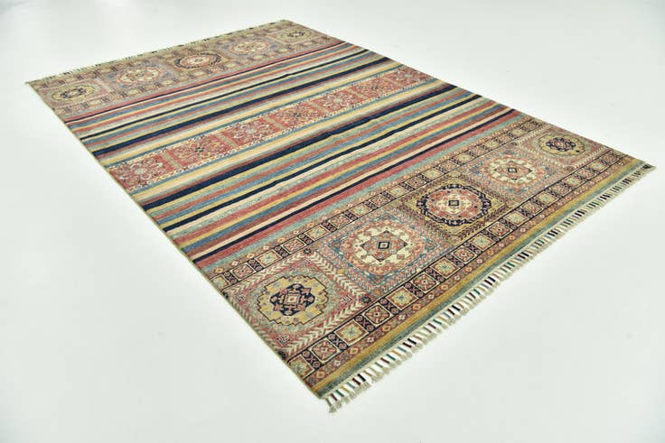 Detail image of 6' 8 x 9' 7 Hand Knotted Ariana Ziegler Wool Rug