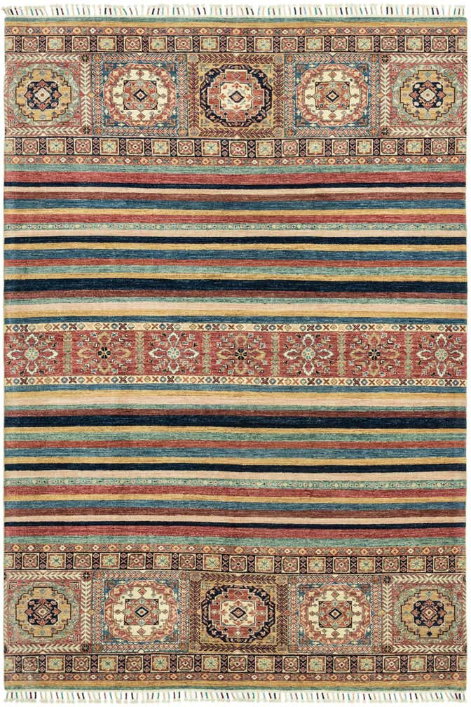6' 8 x 9' 7 Hand Knotted Ariana Ziegler Wool Rug