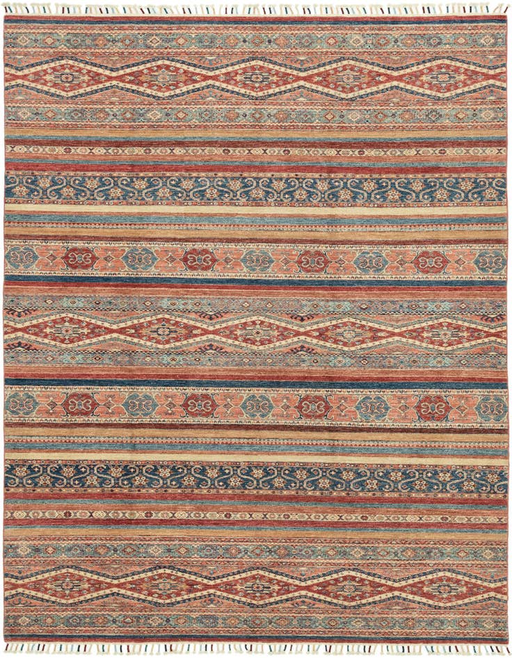 Detail image of 6' 7 x 9' 8 Hand Knotted Ariana Ziegler Wool Rug