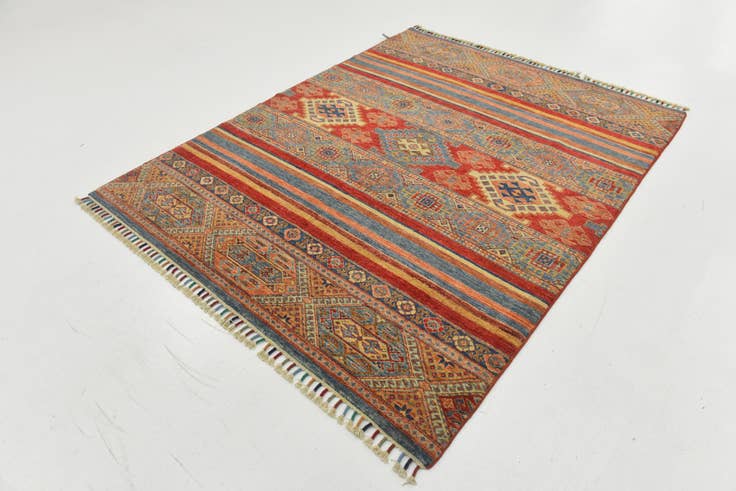 Detail image of 4' 11 x 6' 3 Hand Knotted Ariana Ziegler Rug