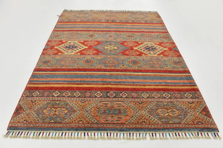 Detail image of 4' 11 x 6' 3 Hand Knotted Ariana Ziegler Rug