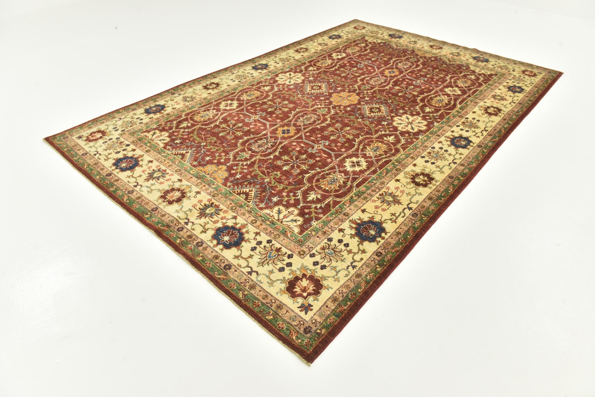 6' 11 x 10' 9 Hand Knotted Ariana Ziegler Rug