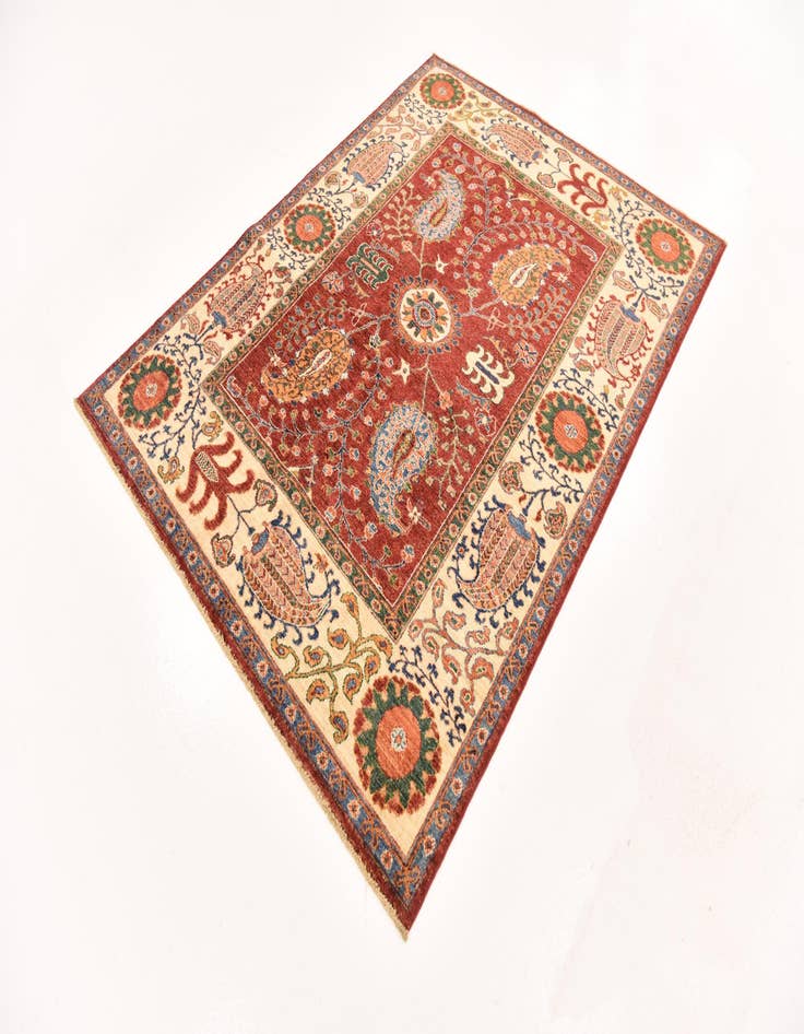 Detail image of 5' 1 x 6' 8  Hand Knotted Ariana Ziegler Rug