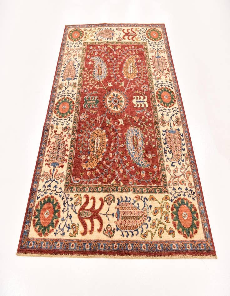 Detail image of 5' 1 x 6' 8  Hand Knotted Ariana Ziegler Rug