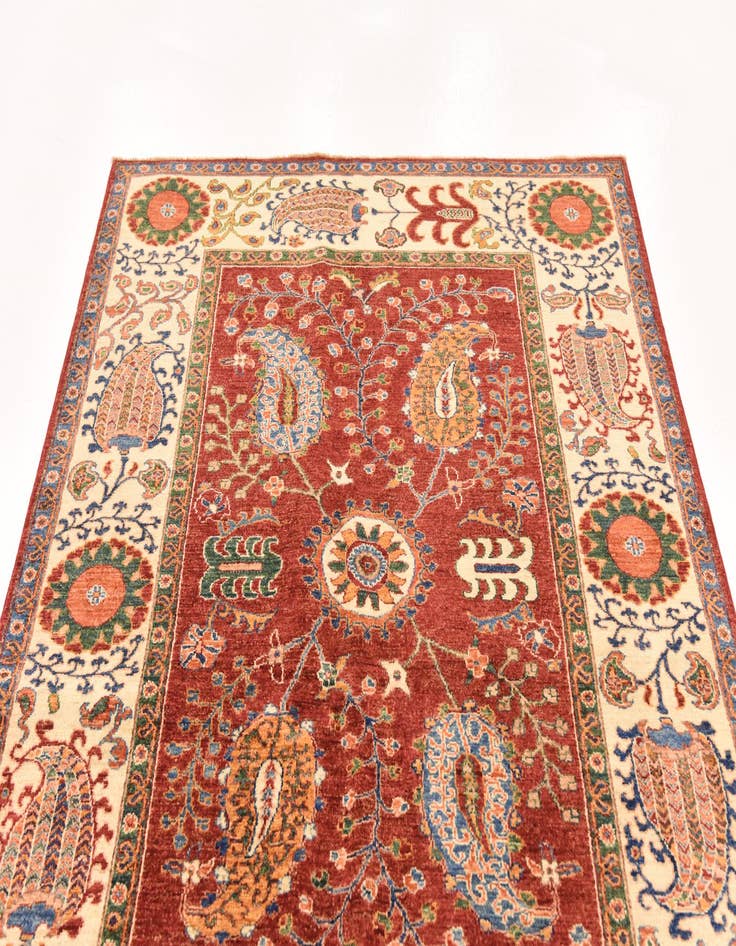 Detail image of 5' 1 x 6' 8  Hand Knotted Ariana Ziegler Rug