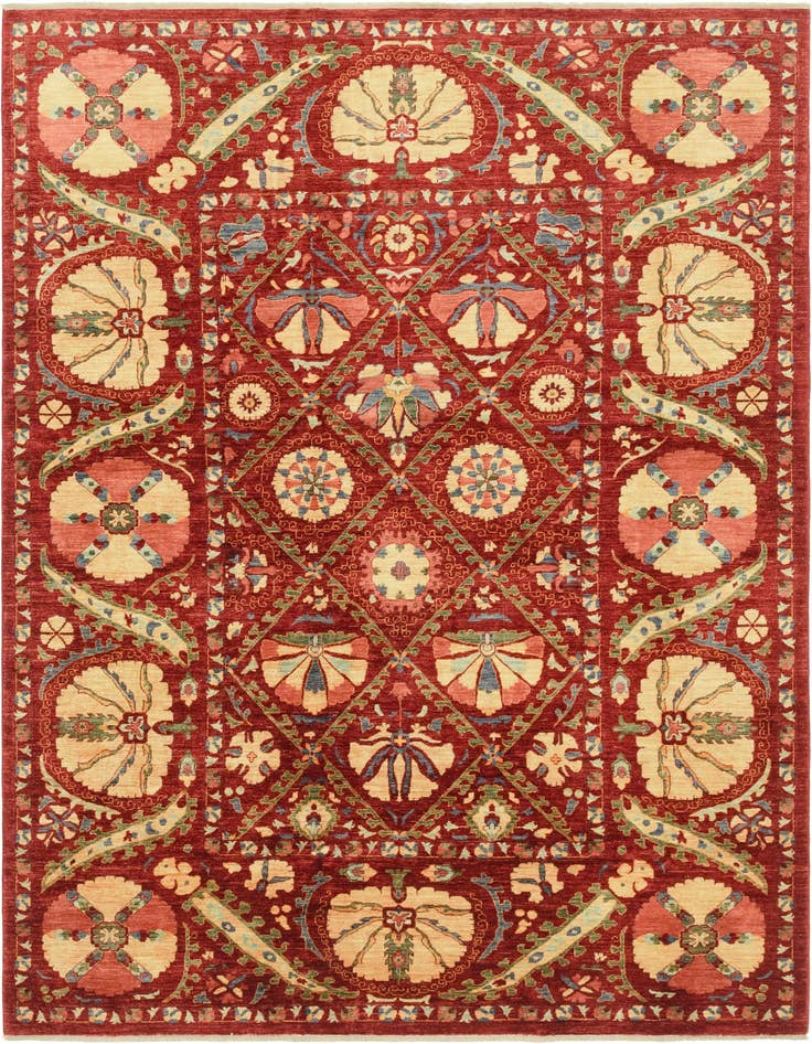 Detail image of 6' 10 x 9' 10 Hand Knotted Ariana Ziegler Oriental Rug