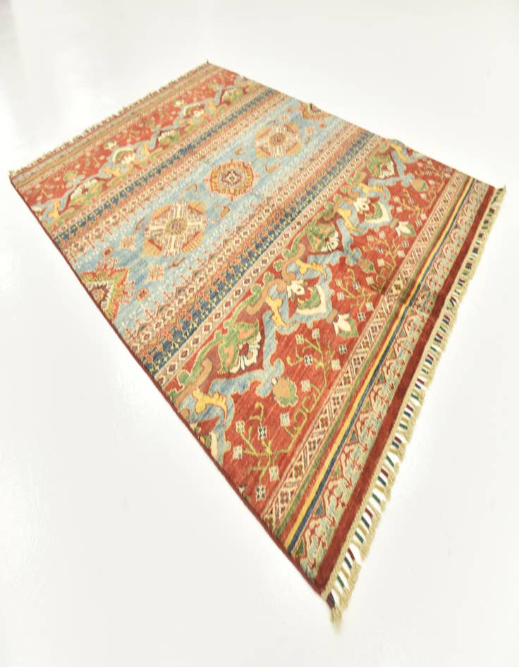 Detail image of 5' 1 x 7'  Hand Knotted Ariana Ziegler Rug