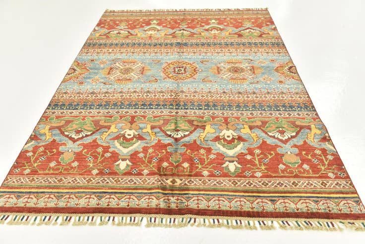 Detail image of 5' 1 x 7' Hand Knotted Ariana Ziegler Rug