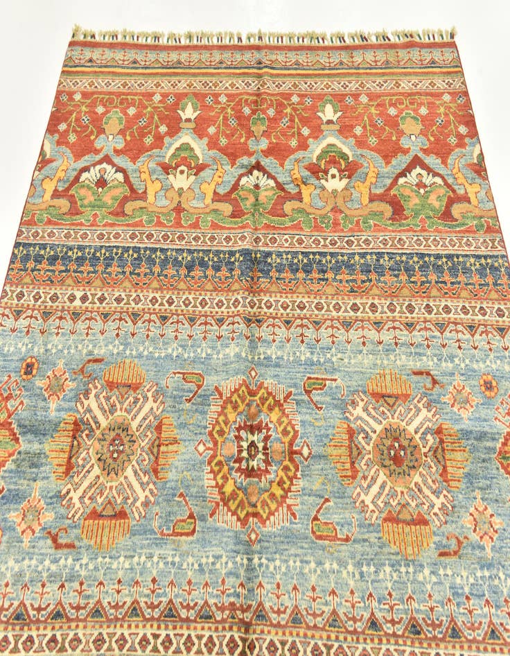 Detail image of 5' 1 x 7'  Hand Knotted Ariana Ziegler Rug