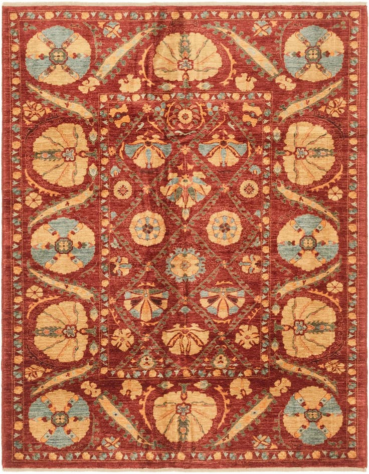 Detail image of 5' 8 x 7' 11 Hand Knotted Ariana Ziegler Oriental Rug