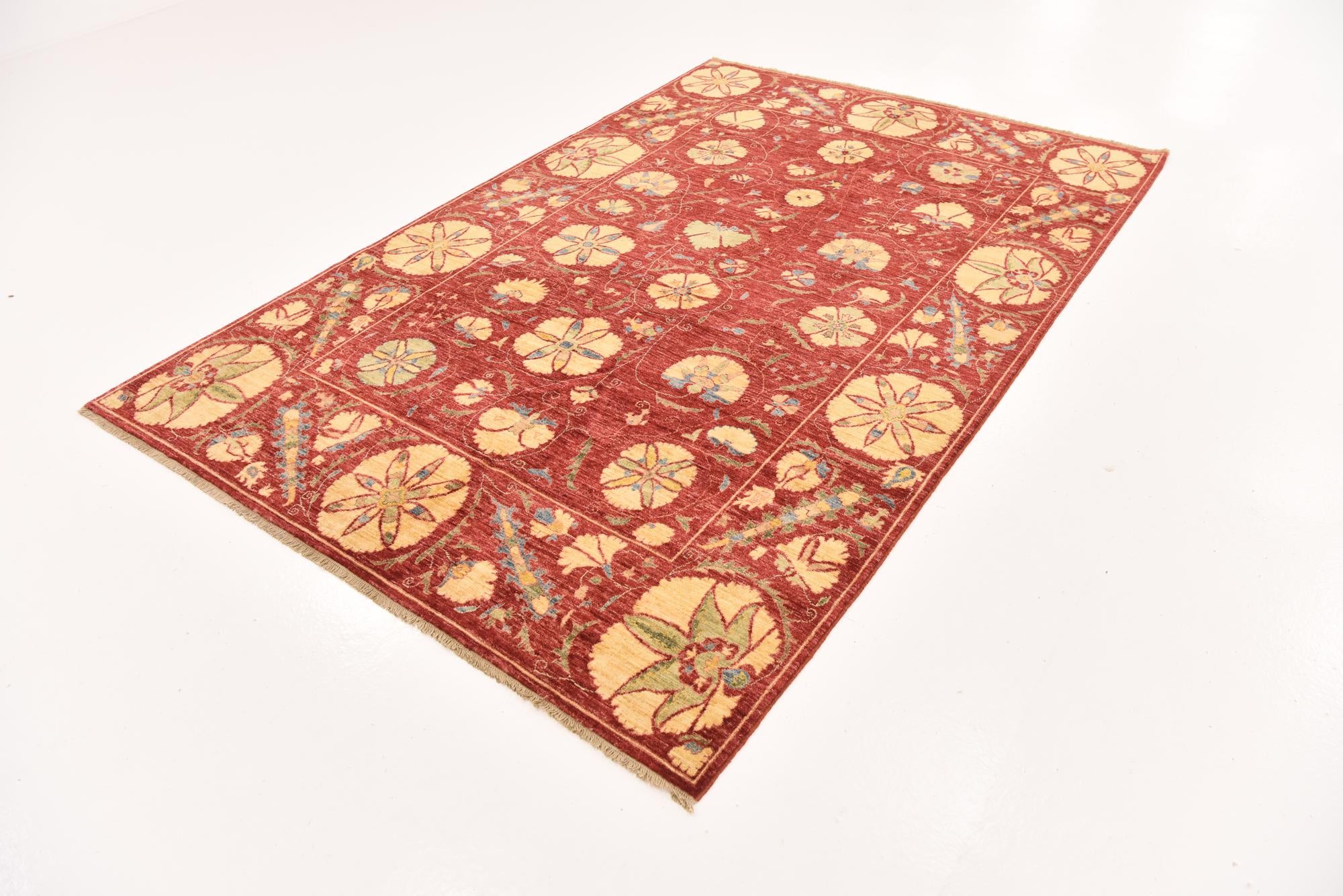 5' 6 x 8' 4 Hand Knotted Ariana Ziegler Oriental Rug