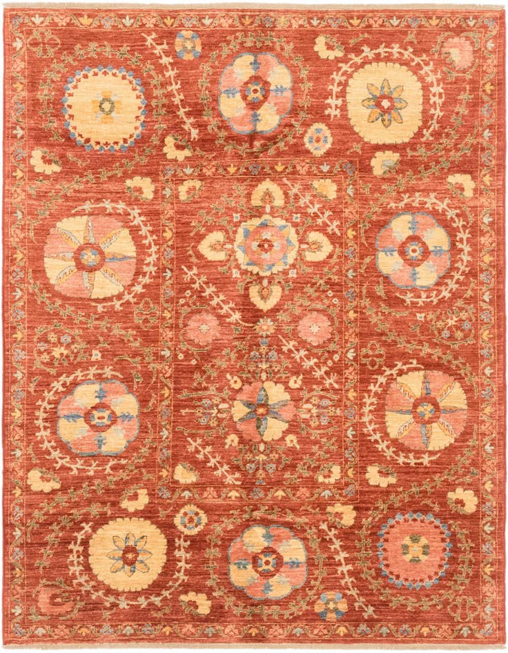 Detail image of 5' 1 x 6' 4 Hand Knotted Ariana Ziegler Oriental Rug