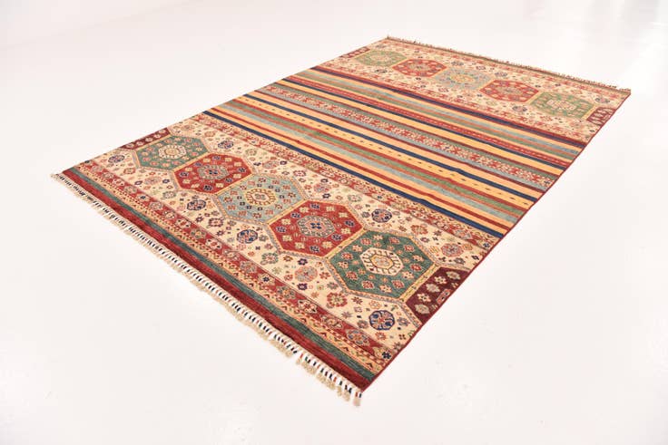 Detail image of 6' 9 x 9' 9 Hand Knotted Ariana Ziegler Rug