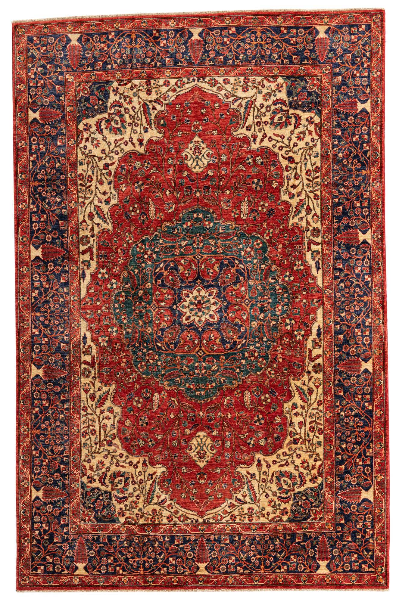 6' 6 x 10' 1 Hand Knotted Ariana Ziegler Oriental Rug