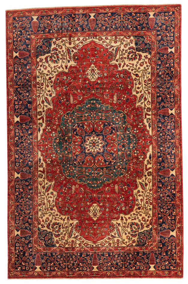 Detail image of 6' 6 x 10' 1 Hand Knotted Ariana Ziegler Oriental Rug