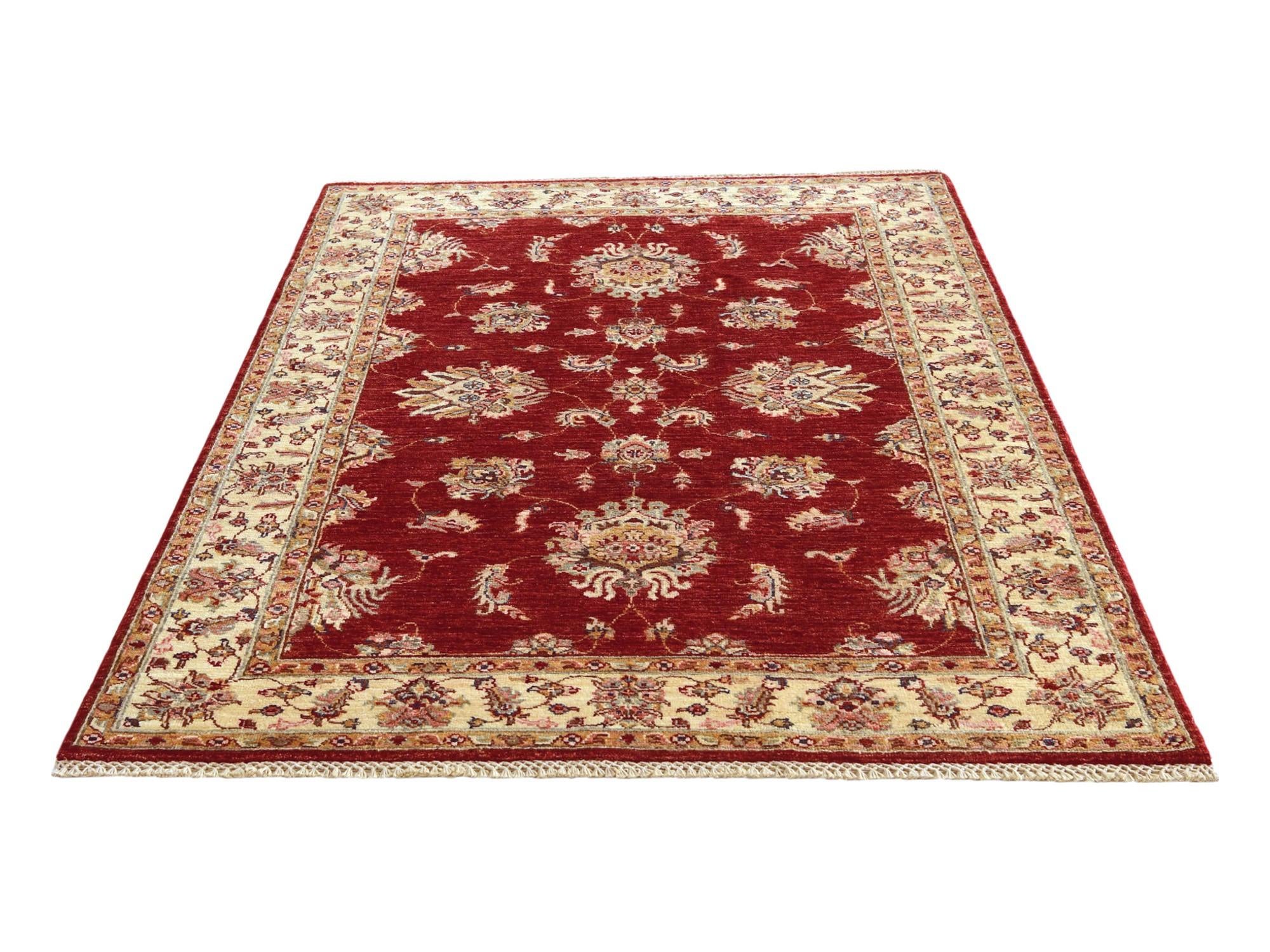 4' x 5' 10 Hand Knotted Ariana Ziegler Rug
