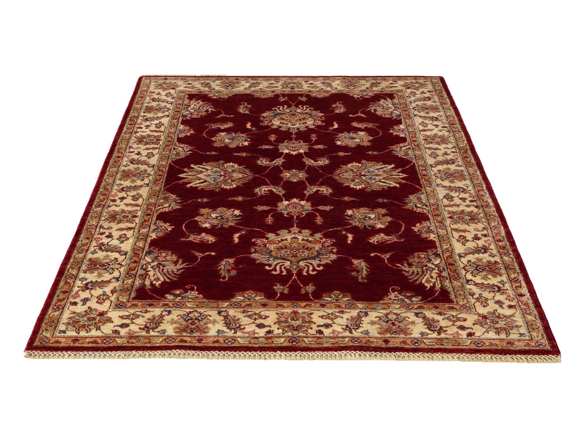 4' 3 x 6' Hand Knotted Ariana Ziegler Rug