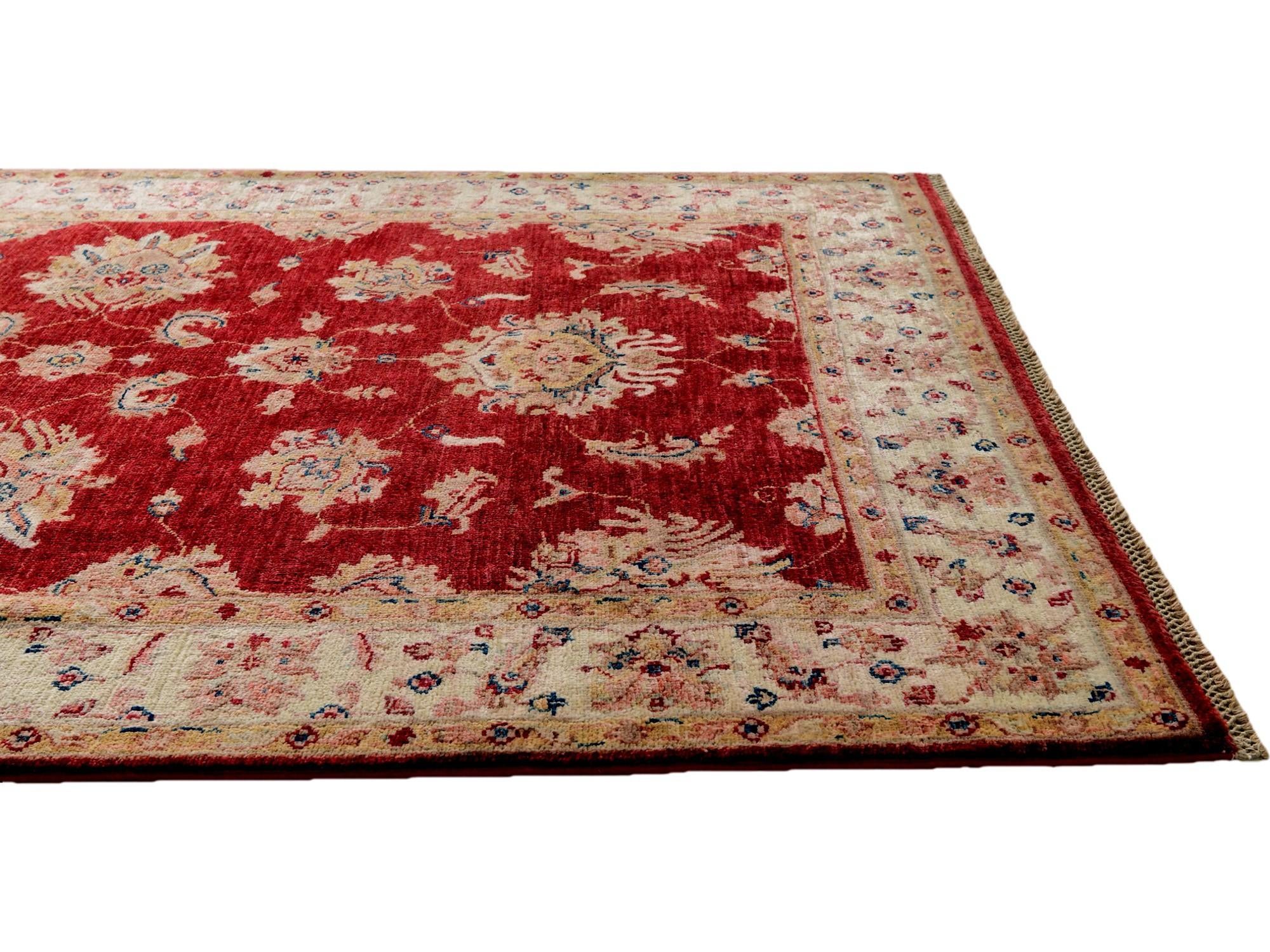 4' 1 x 6' Hand Knotted Ariana Ziegler Rug