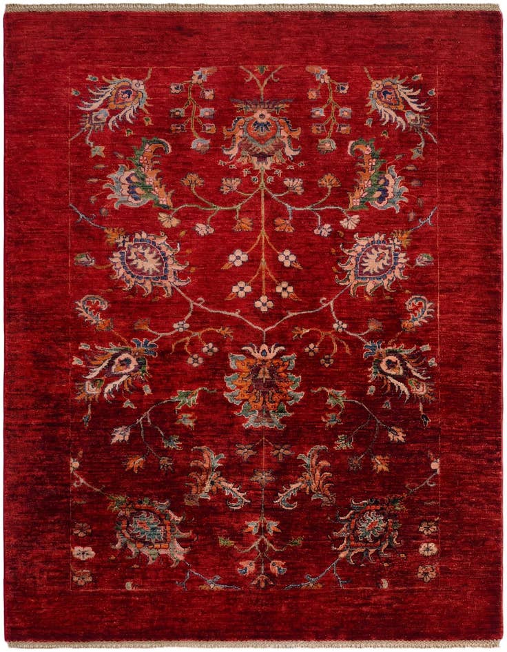 Detail image of 5' 1 x 6' 6 Hand Knotted Ariana Ziegler Rug