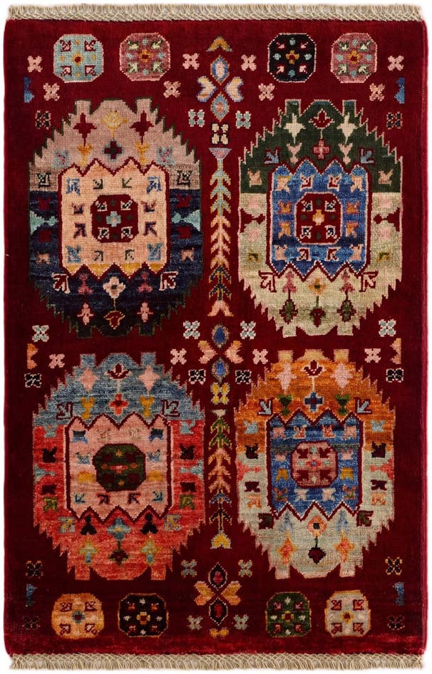Detail image of 2' 1 x 3' Hand Knotted Ariana Ziegler Rug