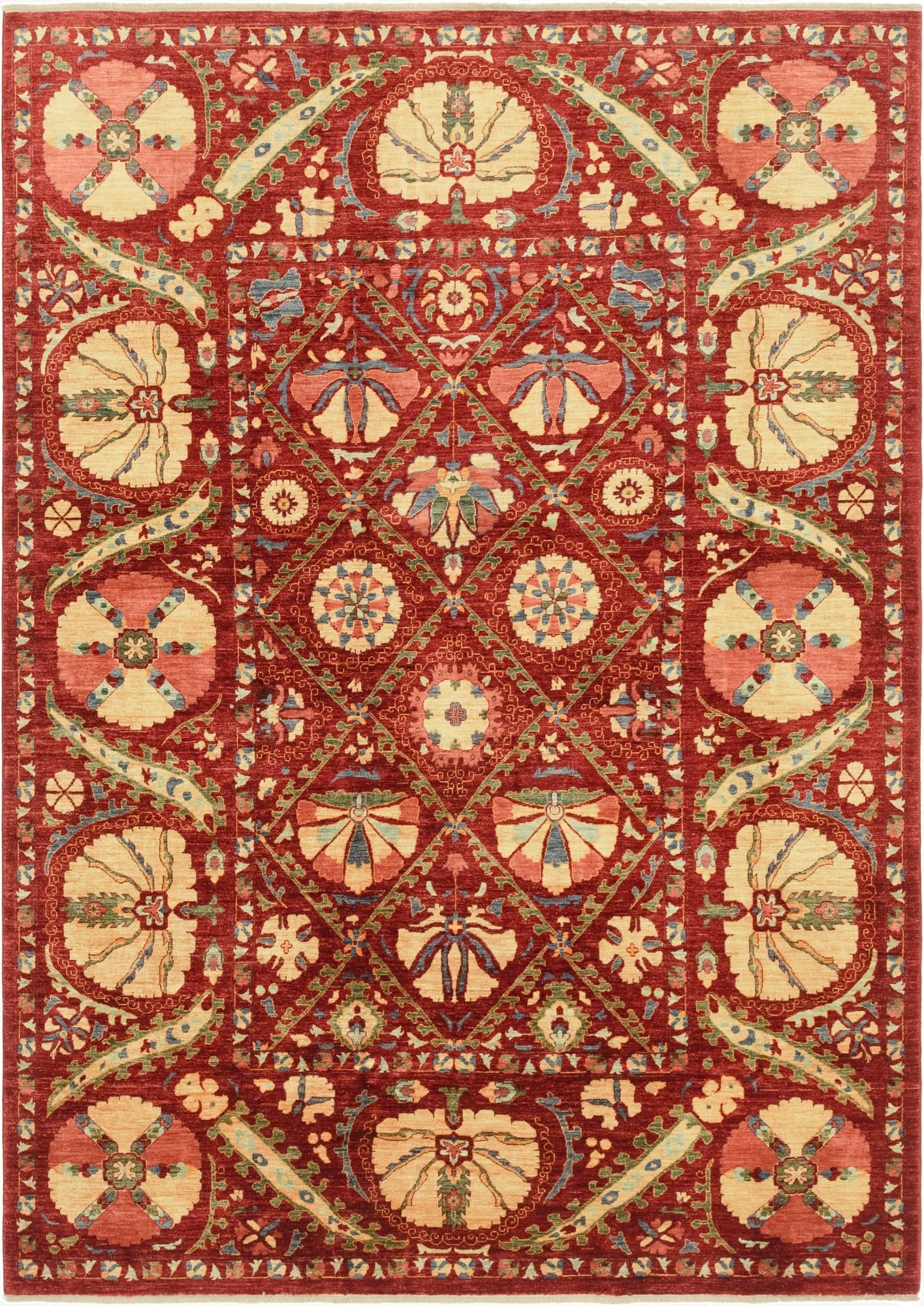 6' 10 x 9' 10  Hand Knotted Ariana Ziegler Oriental Rug