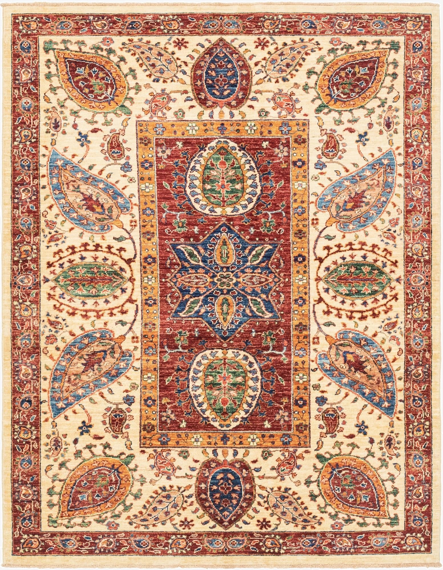 5' 1 x 6' 7  Hand Knotted Ariana Ziegler Rug