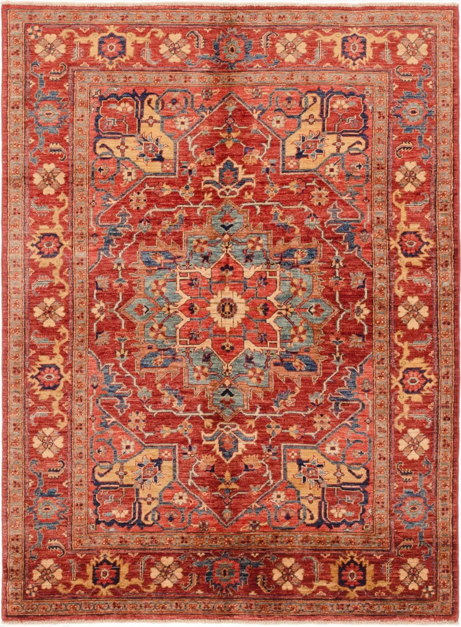 4' 9 x 6' 6  Hand Knotted Ariana Ziegler Rug