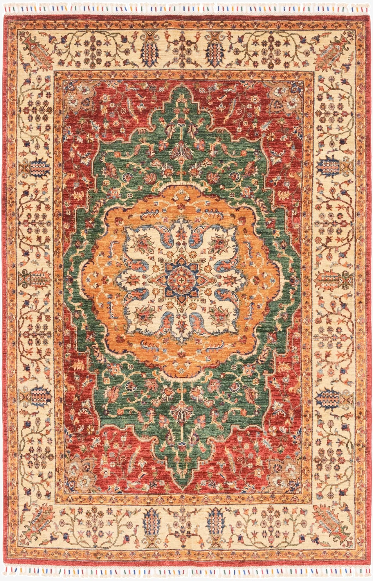 5' 6 x 8' 5  Hand Knotted Ariana Ziegler Rug