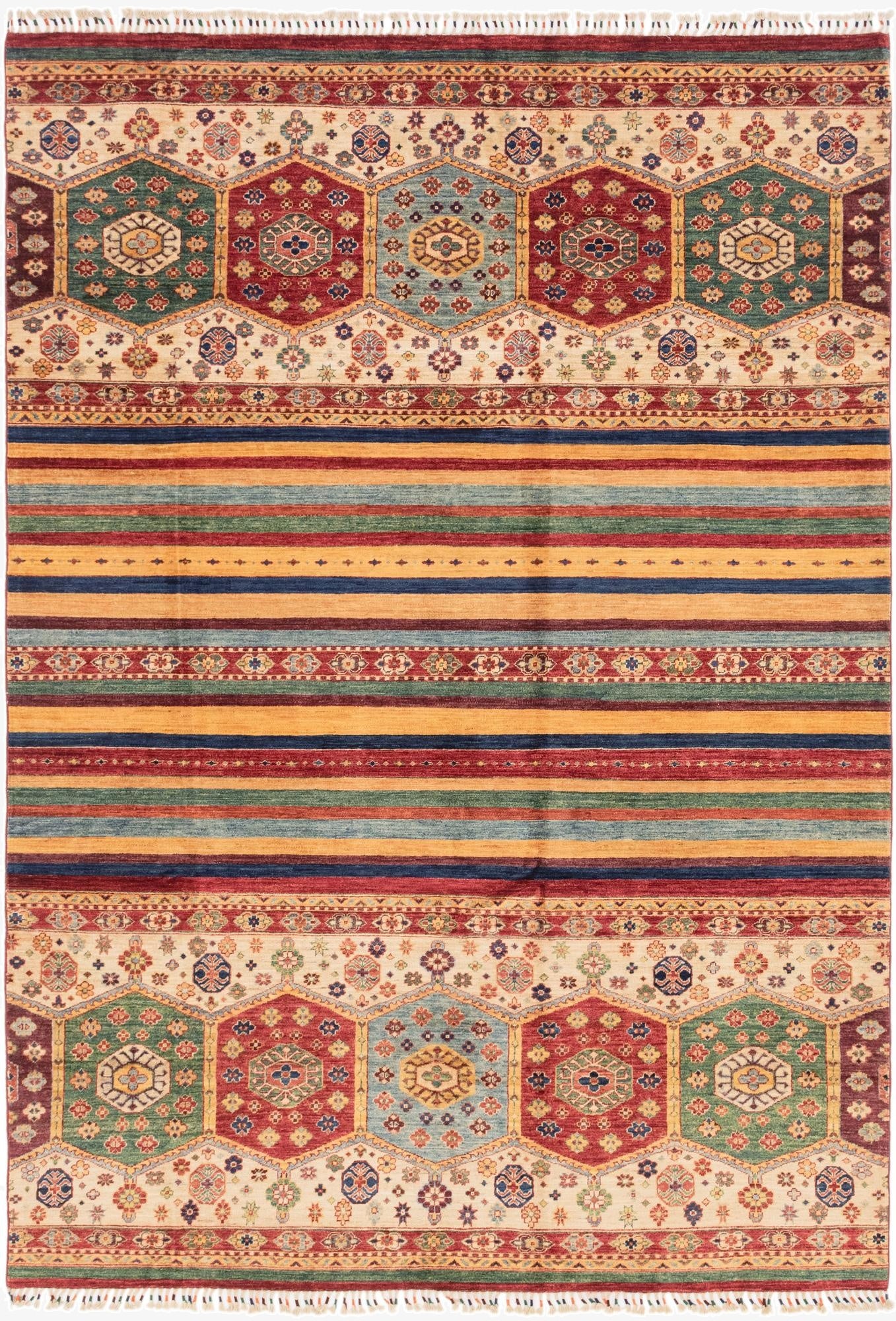 6' 9 x 9' 9  Hand Knotted Ariana Ziegler Rug