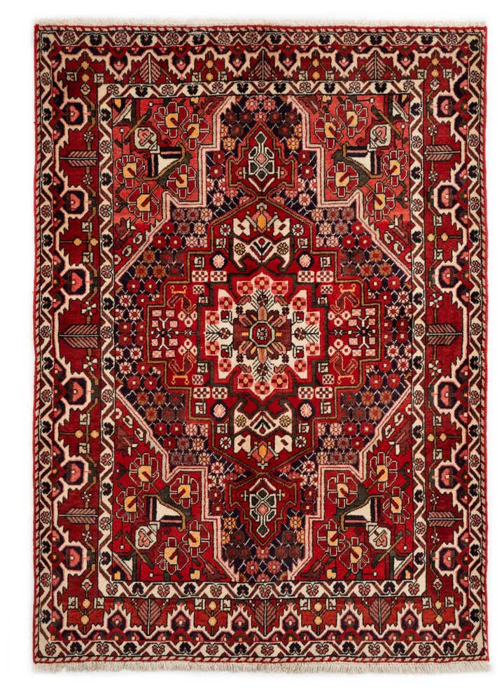 5' 1 x 6' 11 Hand Knotted Bachtiar Persian Wool Rug