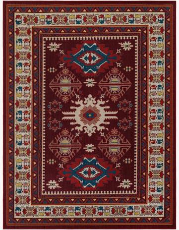 Red Easy-Clean Baja Indoor / Outdoor Rug
