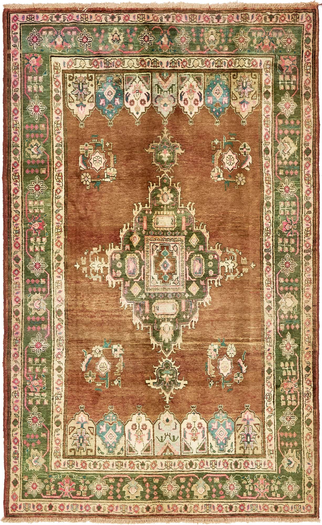 6' 7 x 10' 7 Hand Knotted Bakhtiar Persian Wool Rug