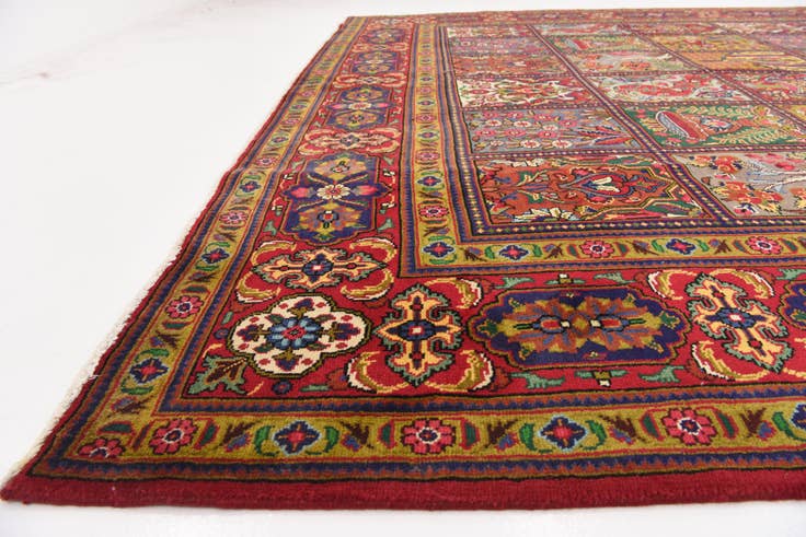 Detail image of 10' 2 x 13' Hand Knotted Bakhtiar Persian Wool Rug