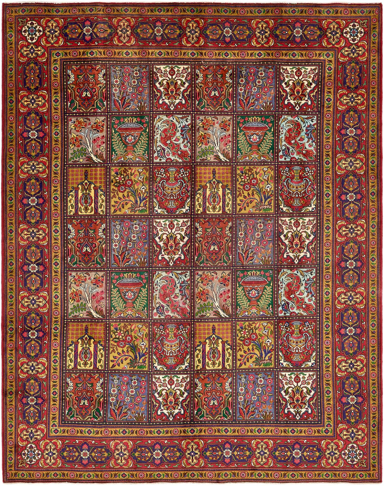 10' 2 x 13' Hand Knotted Bakhtiar Persian Wool Rug